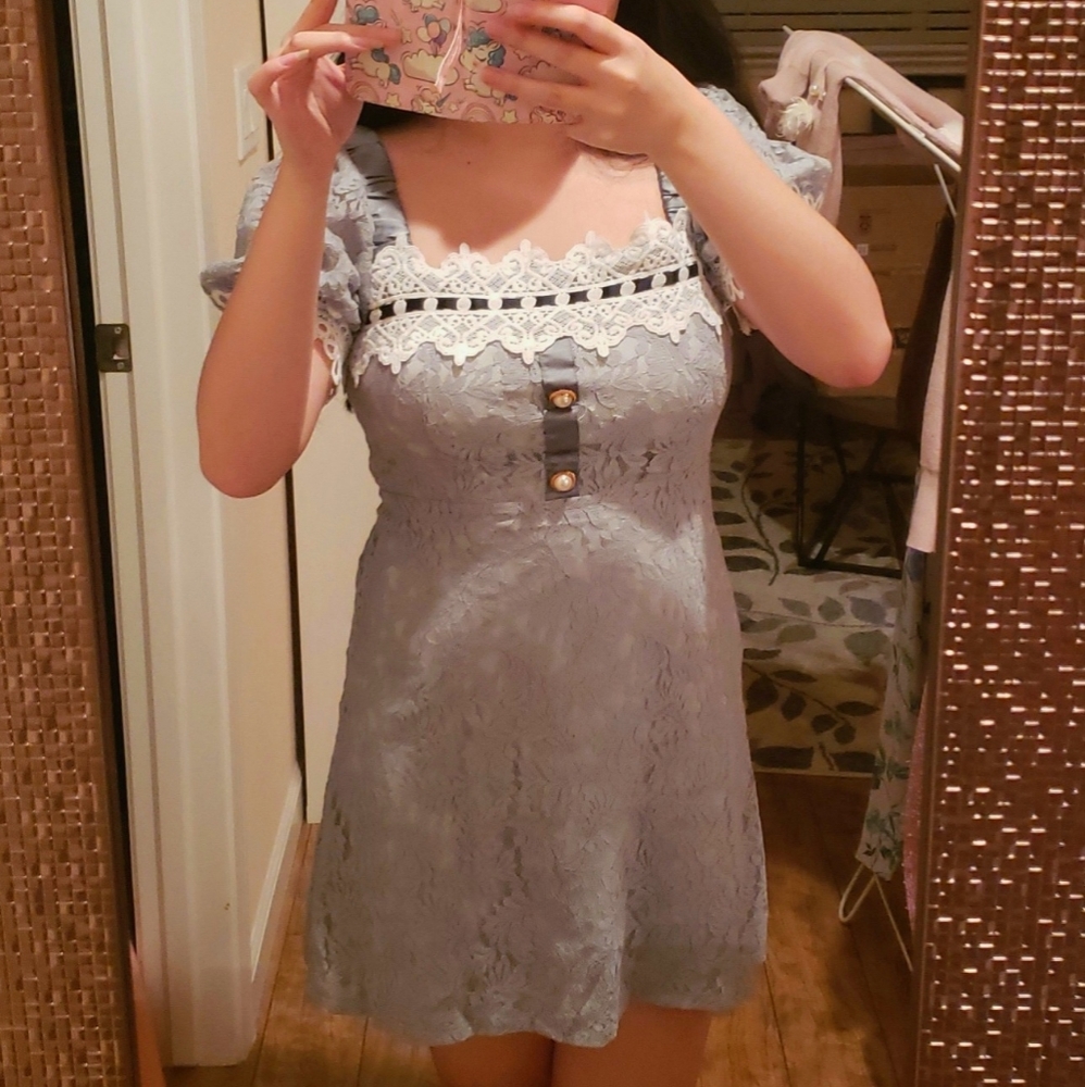 Light green lace dress